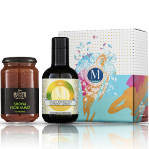 Monterosso Gift package Fig spread 400g + Grand Selection 0.25l Extra virgin olive oil - Colorful, Grand Selection lemon