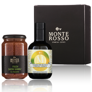 Monterosso Gift package Fig spread 400g + Grand Selection 0.25l Extra virgin olive oil - Black, Grand Selection lemon
